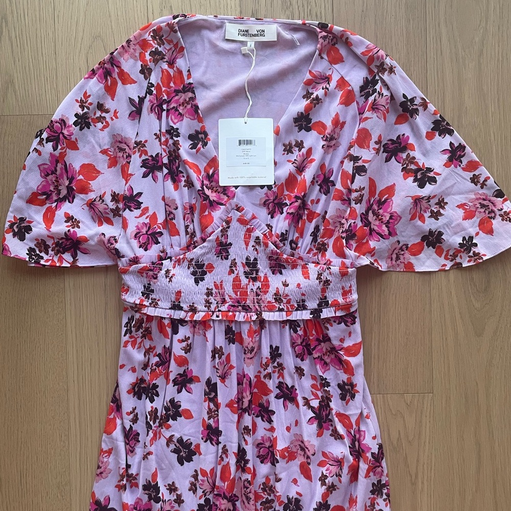NWT Diane Von Furstenberg Napa Floral Midi Dress - Picture 6 of 10